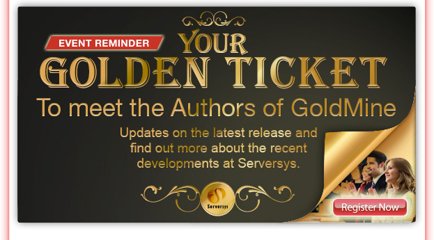 Your Golden Ticket to meet the authors of Goldmine